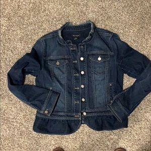 White House Black Market Darker Wash Jean Jacket